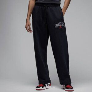 Jordan Brooklyn Fleece Oversized Pants Black IB7243-010 Open-Hem Men’s Sizes